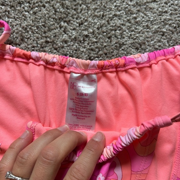 No Boundaries Pink groovy pattern Bikini with Adjustable Side Ties -80s style - Picture 6 of 7